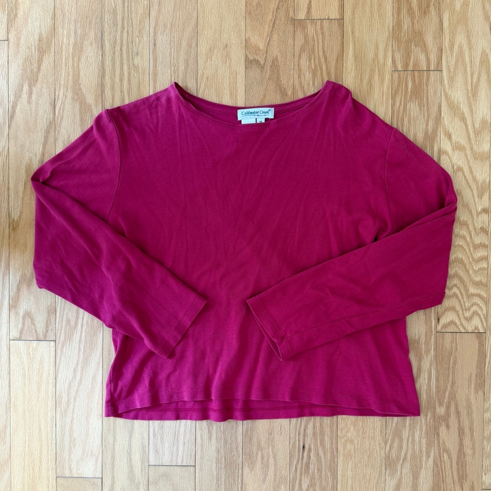 Coldwater Creek Women's Pink Long Sleeve Top (Size M)